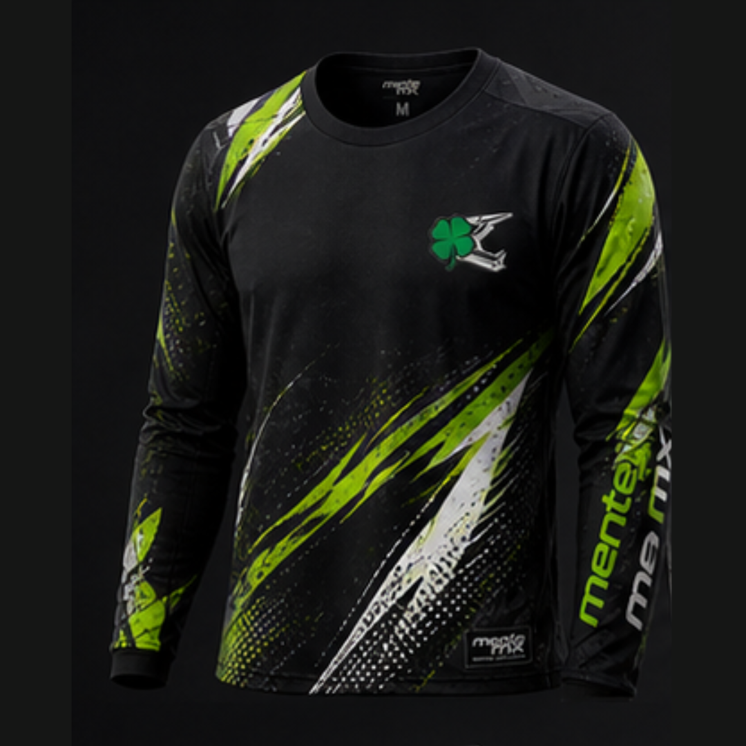 Camisa Rider Preto Verde - Frente